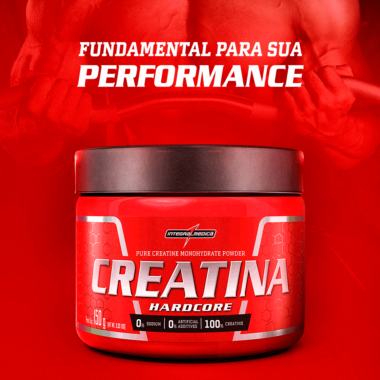 Creatina 100% Pura 150g Hardcore