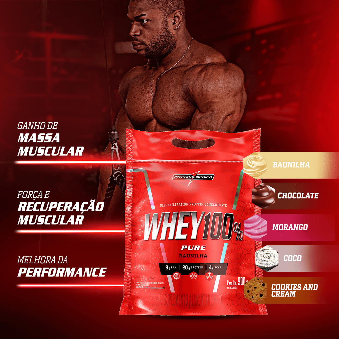 Whey Protein Concentrado Pouch 900g