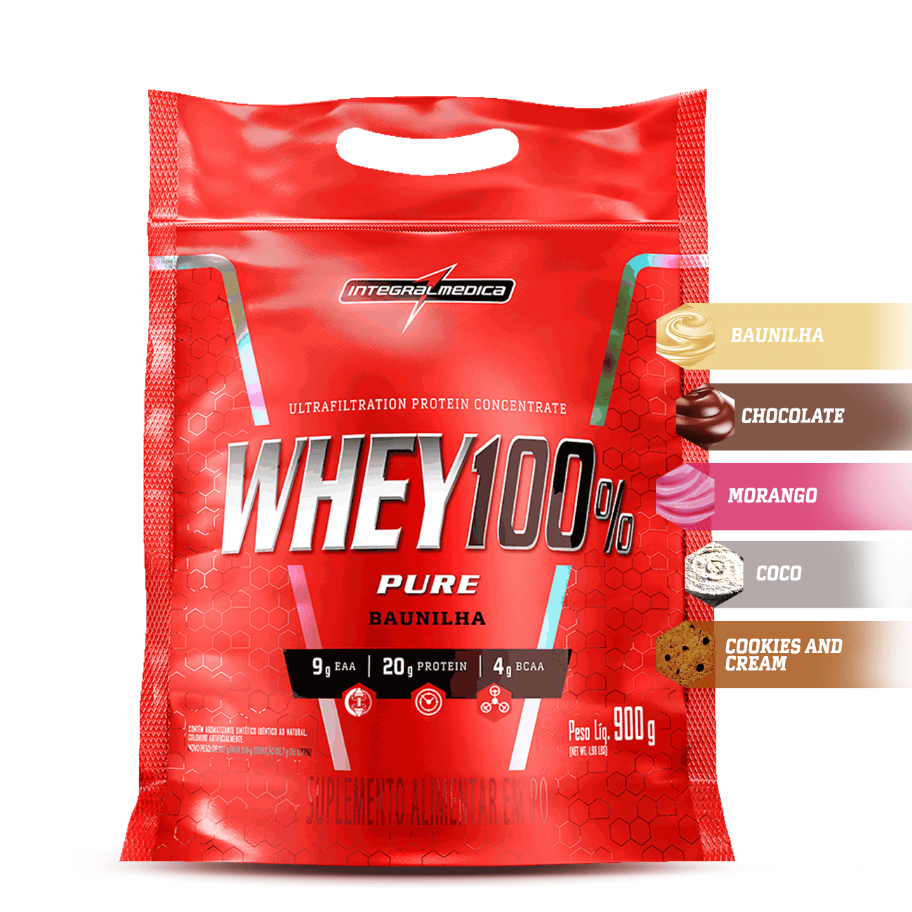Whey Protein Concentrado Pouch 900g