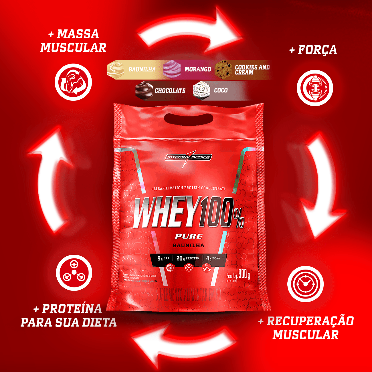 Whey Protein Concentrado Pouch 900g