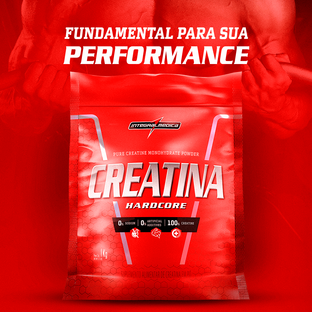 Creatina 100% Pura Pouch 1kg