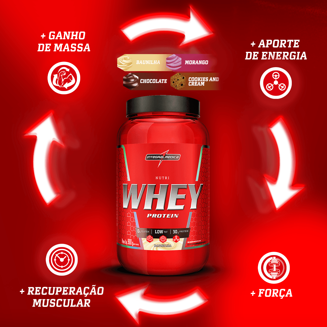 Nutri Whey Protein Pote 900g